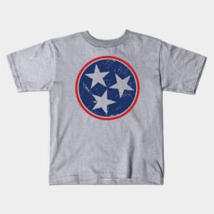 Tennessee Flag Distressed Kids T-Shirt